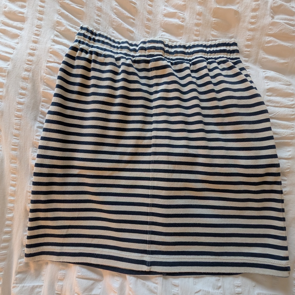 Lou & Grey Navy and White Striped Pencil Skirt - Picture 2 of 3